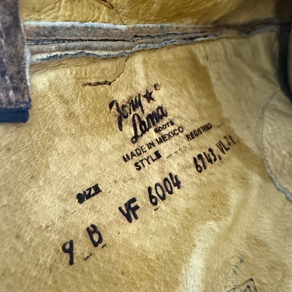 Tony Lama Vaquero Womens size 9 Brown Leather Western Cowboy Boots VF 6004 - Picture 6 of 10